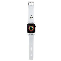 Karl Lagerfeld Pasek KLAWLSLKNH Apple Watch 42/44/45mm biały/white strap 3D Rubber Karl Head