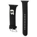 Karl Lagerfeld Pasek KLAWLSLKNK Apple Watch 42/44/45mm czarny/black strap 3D Rubber Karl Head