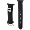 Karl Lagerfeld Pasek KLAWMSLKNK Apple Watch 38/40/41mm czarny/black strap 3D Rubber Karl Head