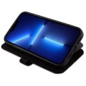 BMW BMBKP15X22RVSK iPhone 15 Pro Max 6.7" czarny/black bookcase Leather Stamp Blue Lines