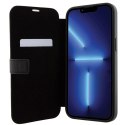 BMW BMBKP15S22RDPK iPhone 15 6.1" czarny/black bookcase Leather Textured & Stripe