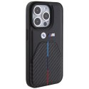 BMW BMHCP15L22NSTB iPhone 15 Pro 6.1" czarny/black Stamped Tricolor Stripe