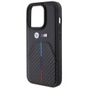 BMW BMHCP15L22NSTB iPhone 15 Pro 6.1" czarny/black Stamped Tricolor Stripe