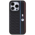 BMW BMHCP15L22PGVK iPhone 15 Pro 6.1" czarny/black hardcase M Edition Hexo Pattern