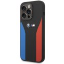 BMW BMHCP15L22SCSK iPhone 15 Pro 6.1" czarny/black Silicone Blue&Red Stripes M Collection