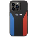 BMW BMHCP15L22SCSK iPhone 15 Pro 6.1" czarny/black Silicone Blue&Red Stripes M Collection