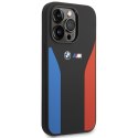 BMW BMHCP15L22SCSK iPhone 15 Pro 6.1" czarny/black Silicone Blue&Red Stripes M Collection