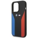 BMW BMHCP15L22SCSK iPhone 15 Pro 6.1" czarny/black Silicone Blue&Red Stripes M Collection