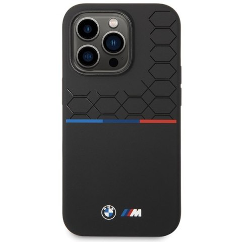 BMW BMHCP15L22SMPK iPhone 15 Pro 6.1" czarny/black Silicone Pattern
