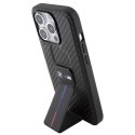 BMW BMHCP15LGSPCCK iPhone 15 Pro 6.1" czarny/black hardcase Grip Stand Smooth & Carbon