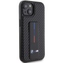 BMW BMHCP15SGSPCCK iPhone 15 6.1" czarny/black hardcase Grip Stand Smooth & Carbon