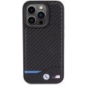 BMW BMHMP15X22NBCK iPhone 15 Pro Max 6.7" czarny/black hardcase Leather Carbon MagSafe