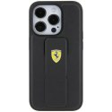 Ferrari FEHCP15XGSPSIK iPhone 15 Pro Max 6.7" czarny/black hardcase Grip Stand Metal Logo