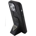 Guess GUHCP15XPGS4TDK iPhone 15 Pro Max 6.7" czarny/black hardcase Grip Stand 4G Triangle Strass