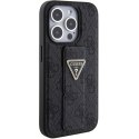 Guess GUHCP15XPGS4TDK iPhone 15 Pro Max 6.7" czarny/black hardcase Grip Stand 4G Triangle Strass