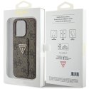 Guess GUHCP15XPGS4TDW iPhone 15 Pro Max 6.7" brązowy/brown hardcase Grip Stand 4G Triangle Strass