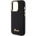 Guess GUHCP15XSMBSLK iPhone 15 Pro Max 6.7" czarny/black hardcase Silicone Script Metal Logo & Frame