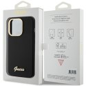 Guess GUHCP15XSMBSLK iPhone 15 Pro Max 6.7" czarny/black hardcase Silicone Script Metal Logo & Frame