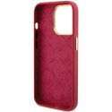 Guess GUHCP15XSMBSLM iPhone 15 Pro Max 6.7" magenta hardcase Silicone Script Metal Logo & Frame