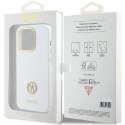 Guess GUHCP15LM4DGPH iPhone 15 Pro 6.1" biały/white hardcase Silicone Logo Strass 4G