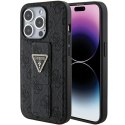 Guess GUHCP15LPGS4TDK iPhone 15 Pro 6.1" czarny/black hardcase Grip Stand 4G Triangle Strass