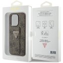 Guess GUHCP15LPGS4TDW iPhone 15 Pro 6.1" brązowy/brown hardcase Grip Stand 4G Triangle Strass