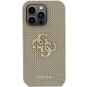 Guess GUHCP15LPSP4LGD iPhone 15 Pro 6.1" złoty/gold hardcase Perforated 4G Glitter