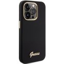 Guess GUHCP15LSMBSLK iPhone 15 Pro 6.1" czarny/black hardcase Silicone Script Metal Logo & Frame