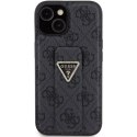 Guess GUHCP15SPGS4TDK iPhone 15 6.1" czarny/black hardcase Grip Stand 4G Triangle Strass