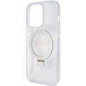 Guess GUHMP15LHRSGSD iPhone 15 Pro 6.1" przezroczysty/transparent hardcase Ring Stand Script Glitter MagSafe