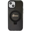 Guess GUHMP15MHRSGSK iPhone 15 Plus 6.7" czarny/black hardcase Ring Stand Script Glitter MagSafe