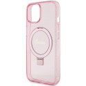 Guess GUHMP15MHRSGSP iPhone 15 Plus 6.7" różowy/pink hardcase Ring Stand Script Glitter MagSafe