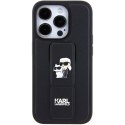 Karl Lagerfeld KLHCP15LGSAKCPK iPhone 15 Pro 6.1" czarny/black hardcase Gripstand Saffiano Karl&Choupette Pins