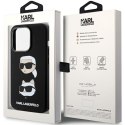 Karl Lagerfeld KLHCP15LSDHKCNK iPhone 15 Pro 6.1" czarny/black Silicone Karl&Choupette Head