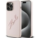 Karl Lagerfeld KLHCP15LSKSBMCP iPhone 15 Pro 6.1" różowy/pink hardcase Silicone Karl Script