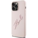 Karl Lagerfeld KLHCP15LSKSBMCP iPhone 15 Pro 6.1" różowy/pink hardcase Silicone Karl Script