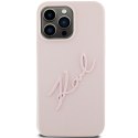 Karl Lagerfeld KLHCP15LSKSBMCP iPhone 15 Pro 6.1" różowy/pink hardcase Silicone Karl Script