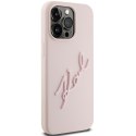 Karl Lagerfeld KLHCP15LSKSBMCP iPhone 15 Pro 6.1" różowy/pink hardcase Silicone Karl Script