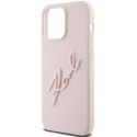 Karl Lagerfeld KLHCP15LSKSBMCP iPhone 15 Pro 6.1" różowy/pink hardcase Silicone Karl Script