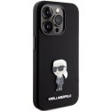 Karl Lagerfeld KLHCP15LSMHKNPK iPhone 15 Pro 6.1" czarny/black Silicone Ikonik Metal Pin