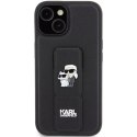 Karl Lagerfeld KLHCP15MGSAKCPK iPhone 15 Plus 6.7" czarny/black hardcase Gripstand Saffiano Karl&Choupette Pins