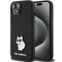 Karl Lagerfeld KLHCP15MSMHCNPK iPhone 15 Plus 6.7" czarny/black Silicone Choupette Metal Pin