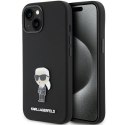 Karl Lagerfeld KLHCP15MSMHKNPK iPhone 15 Plus 6.7" czarny/black Silicone Ikonik Metal Pin