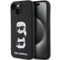 Karl Lagerfeld KLHCP15SSDHKCNK iPhone 15 6.1" czarny/black Silicone Karl&Choupette Head