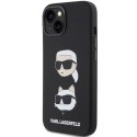 Karl Lagerfeld KLHCP15SSDHKCNK iPhone 15 6.1" czarny/black Silicone Karl&Choupette Head