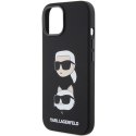 Karl Lagerfeld KLHCP15SSDHKCNK iPhone 15 6.1" czarny/black Silicone Karl&Choupette Head