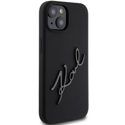 Karl Lagerfeld KLHCP15SSKSBMCK iPhone 15 6.1" czarny/black hardcase Silicone Karl Script