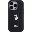 Karl Lagerfeld KLHCP15XGSACHPK iPhone 15 Pro Max 6.7" czarny/black hardcase Gripstand Saffiano Choupette Pins