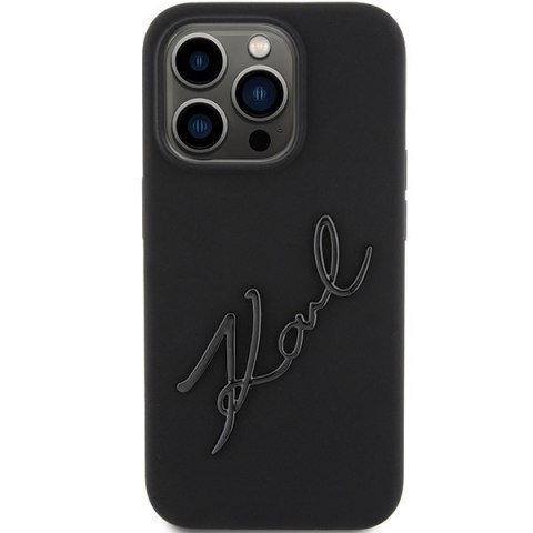Karl Lagerfeld KLHCP15XSKSBMCK iPhone 15 Pro Max 6.7" czarny/black hardcase Silicone Karl Script