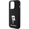 Karl Lagerfeld KLHCP15XSMHKNPK iPhone 15 Pro Max 6.7" czarny/black Silicone Ikonik Metal Pin